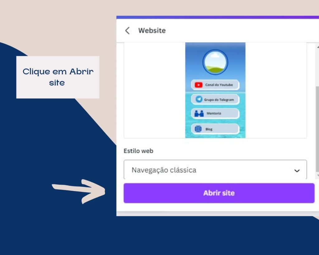 como inserir link clicável no canva