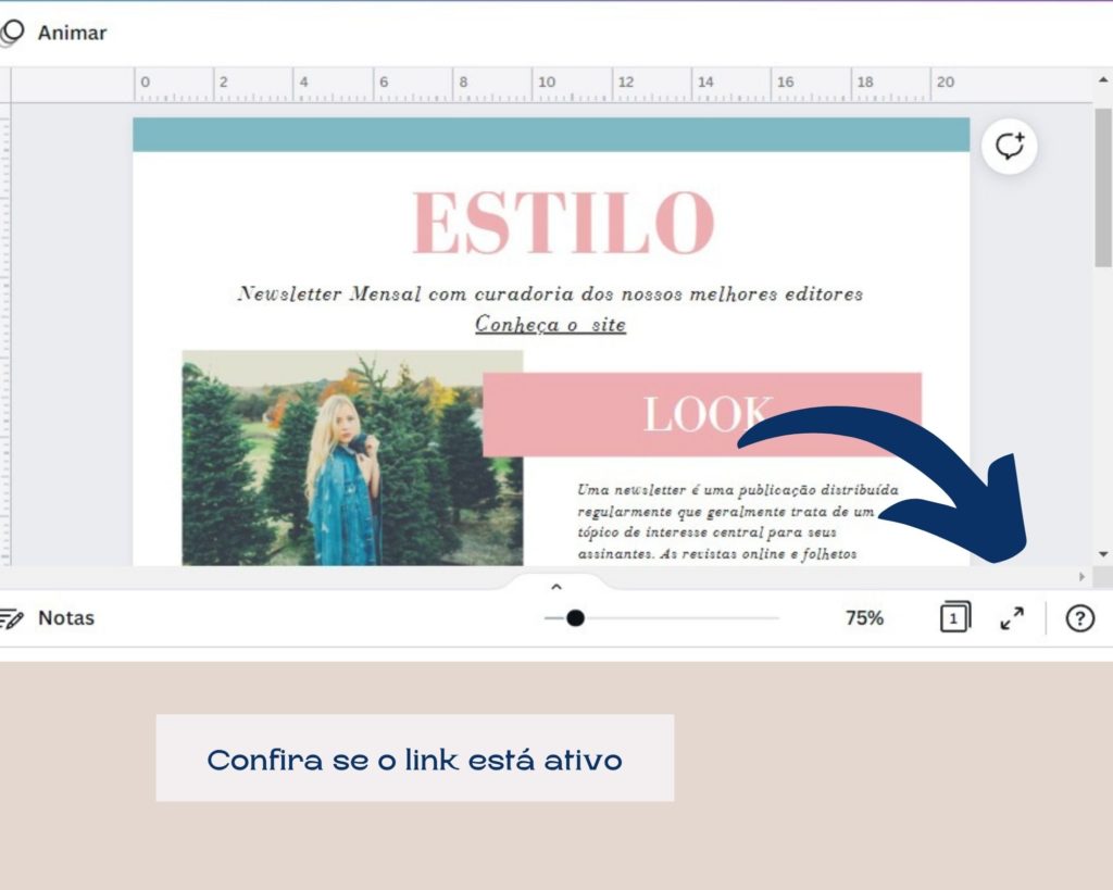 Como colocar link no Canva